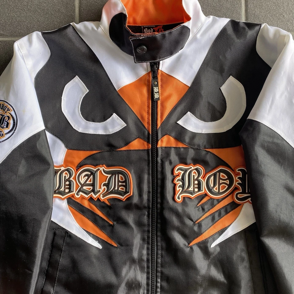 Chaqueta de Carreras Bad Boy De Colección Y2K Motociclista Ropa de Calle Moto MX Estilo Grunge Foto 4 de 4