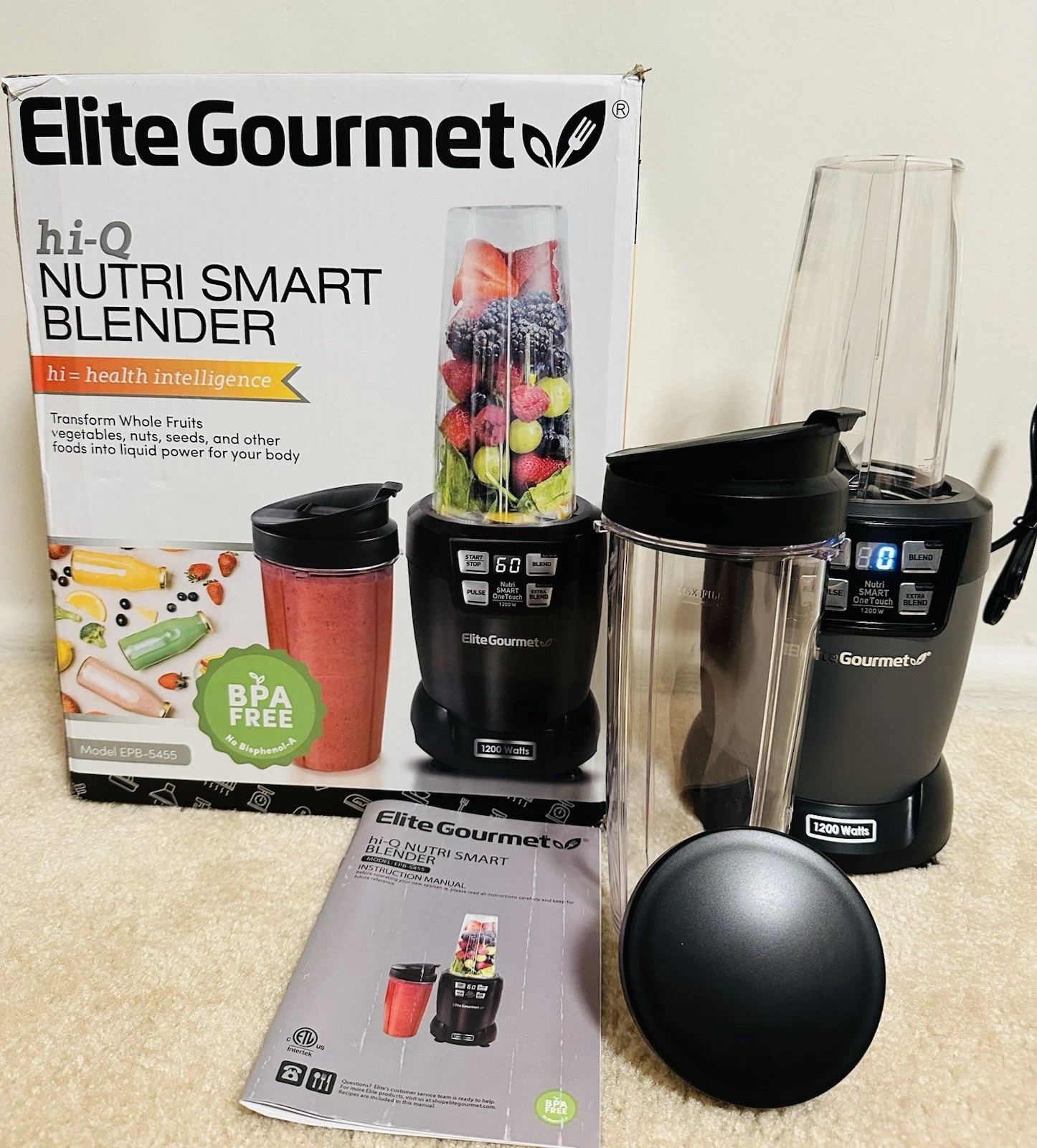 Elite Platinum Nutri Hi-Q Smart Blender in Black
Opens in a new window or tab