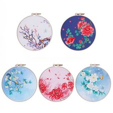 Unfinished DIY Material Cross Stitch Beginners Kit Pre Printed Floral Craft Chic
