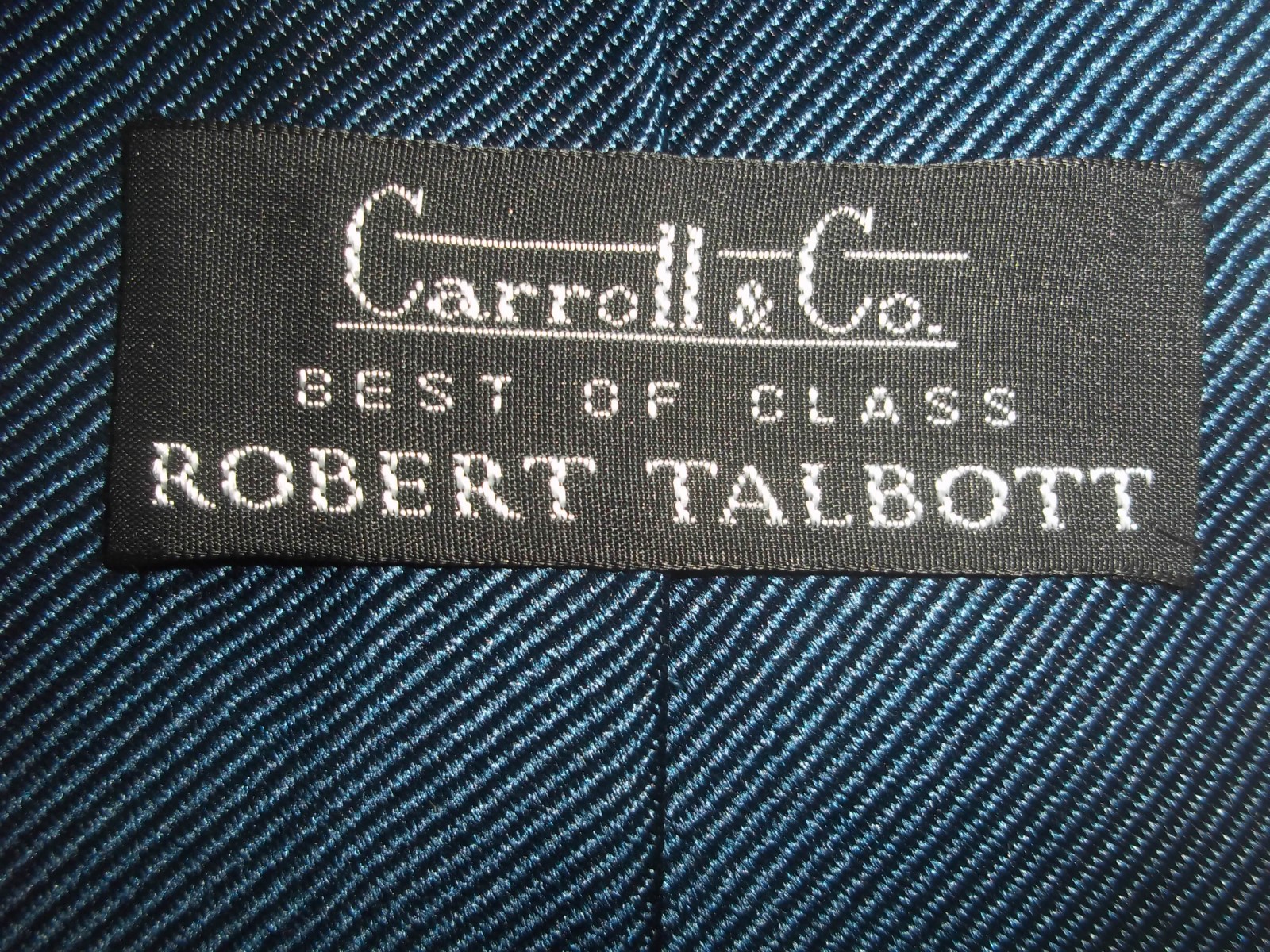 ( Robert Talbott, Carroll & Co solid blue woven s… - image 5