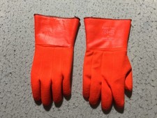 Super Flex Best Gloves Mens 75 Orange Insulated Rubber Neon PVC Coated Insulate