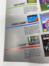 Arcade Hits From Data East Vintage NES Poster 2-Side Variant RARE Robocop Karnov