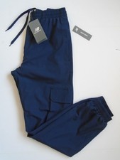 NEW BALANCE All Motion JOGGERS Mens Runn. Pants w/Mesh Cargo Pkt. Dk-Blue S, M