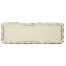 NEW Coastal Home  Jute Pleat Table Runner Ivory/Black 40x120cm