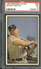 1953 Bowman Color #59 Mickey Mantle - PSA 5 (Very High End)