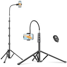 Flexible Tripod for iPhone, 88" Tall Cellphone Tripod with Gooseneck