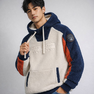 Napapijri Sherpa Jacket fleece Hoodie Teidens Grey CB MAR