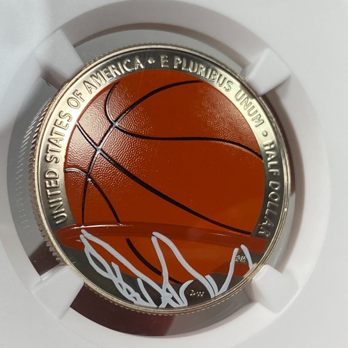 2020S BASKETBALL HALL OF FAME COMMEM. HALF COLORIZED TIPOFF RELEASE NGC PF70 UC - Picture 3 of 7