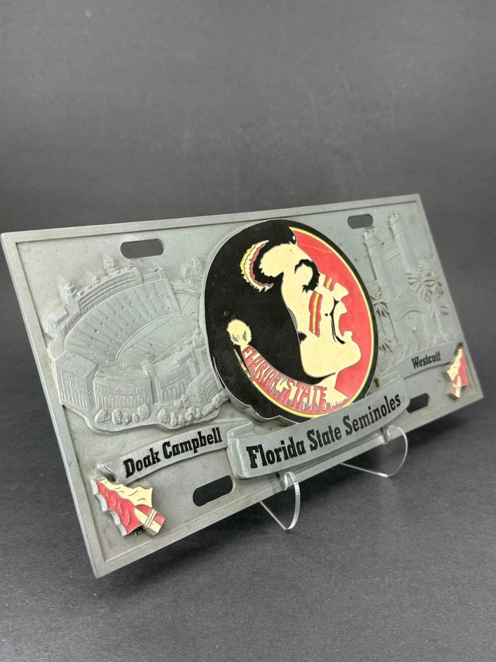 Florida State University Seminoles FSU Heavy Enamel License Plate Florida Colleg - Image 3 of 4