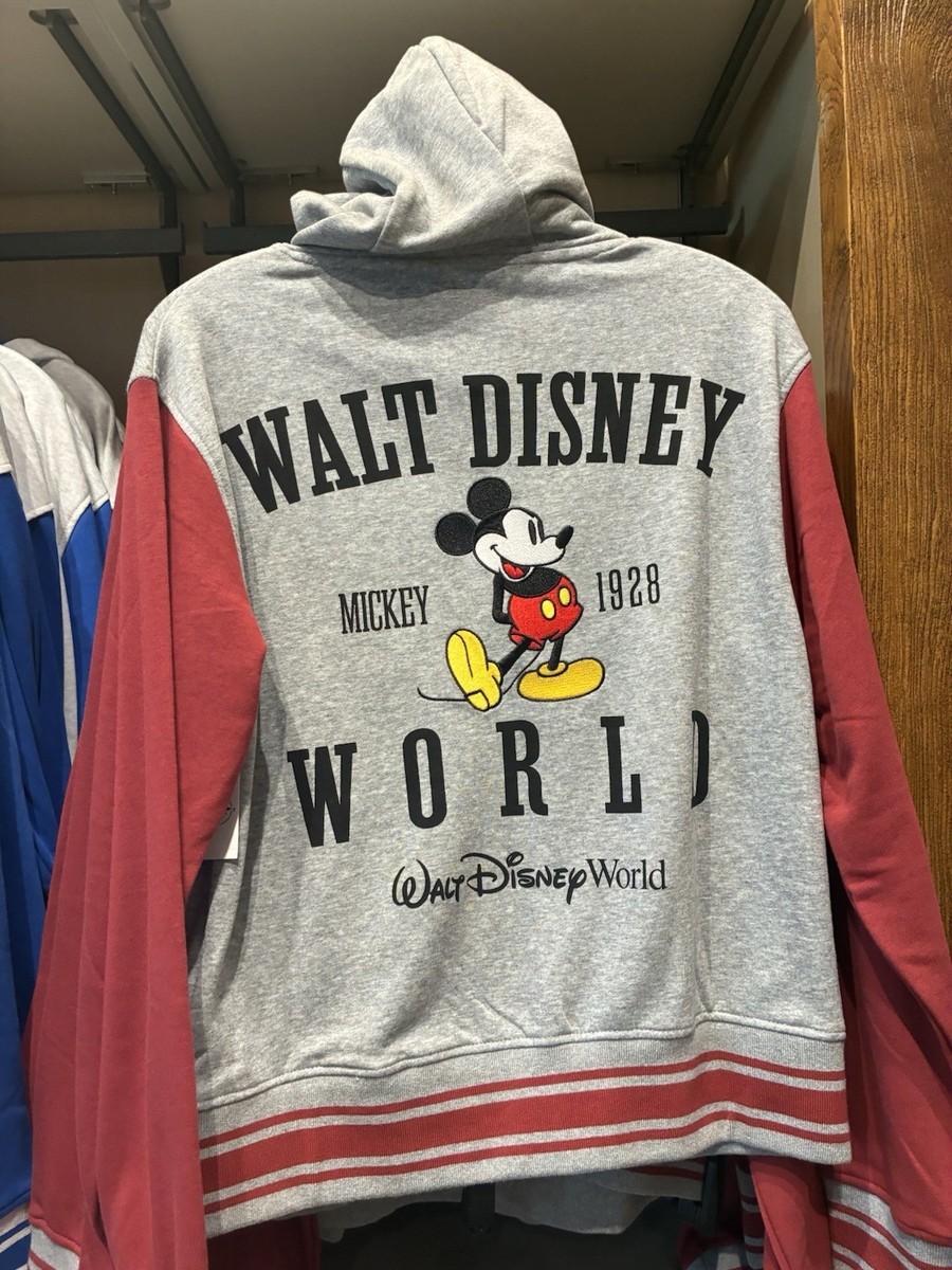 2026 Walt Disney World Mickey Mouse Zip Up Hoodie Adult Size S