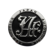 Japan Automobile Federation Black JAF METAL Emblem Badge Cars Front Grille