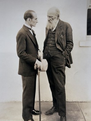 Russland, Lew Nikolajewitsch Толсто́й, Leo Tolstoi & sein Sohn, Originalabzug