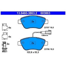 Satz Bremsbeläge Bremsklötze vorne für Citroen E-Mehari Nemo AA | 454585