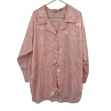 Victoria's Secret Size Medium Large Gold Label Vintage Button Up Sleep Shirt Top