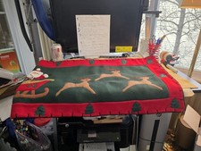 54 X 15 Table Runner Of Santa  Reindeers