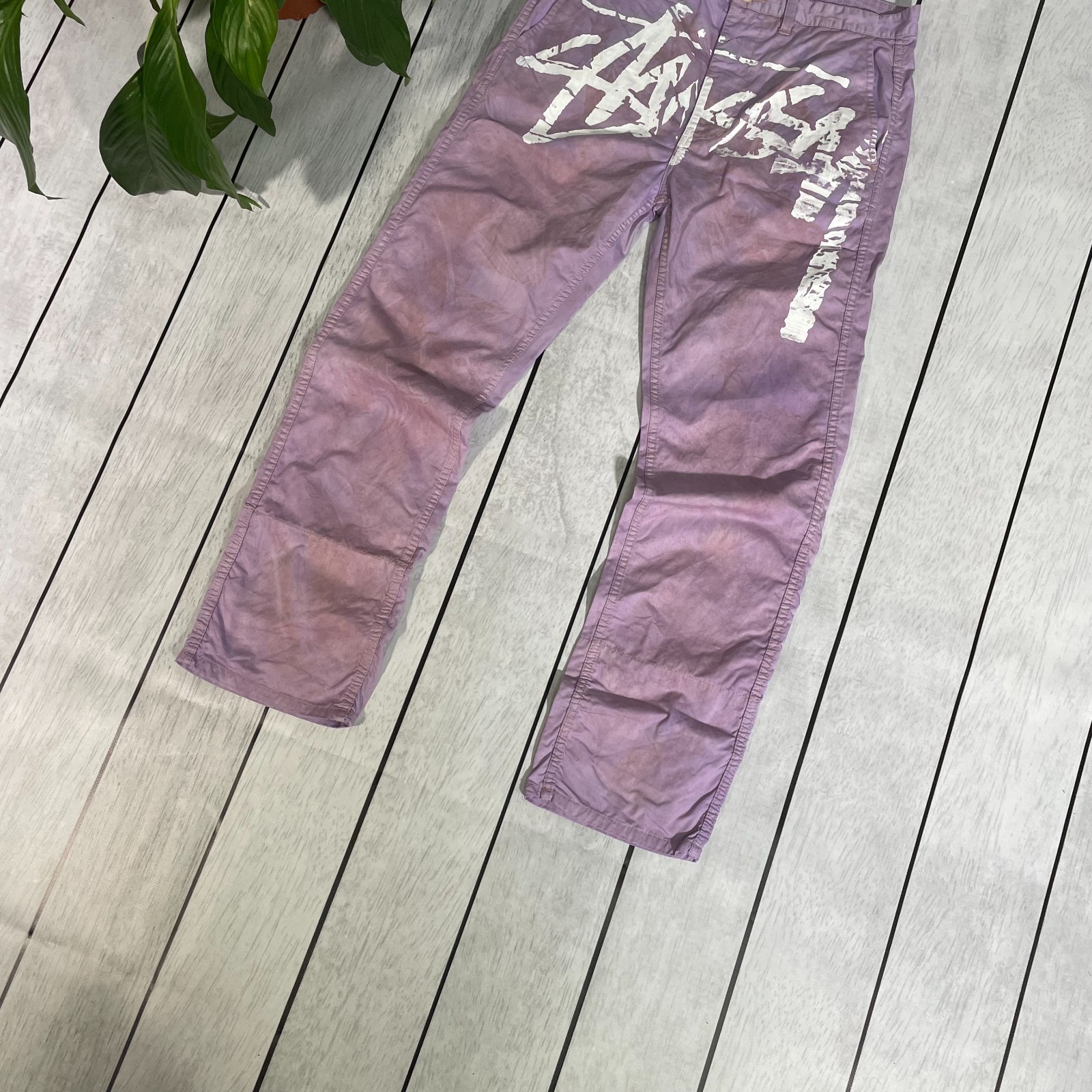 Custom Reworked Stussy Pants – Unique Artistic Finish alt rare y2k streetwear thumbnail 3