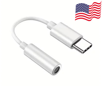 USB-C Type C Adapter Port to 3.5MM Aux Audio Jack Earphone Headphone Cable USB