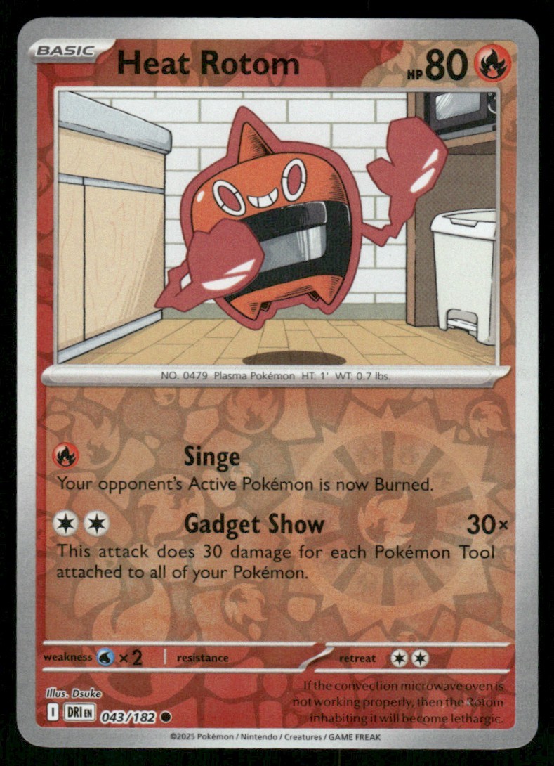 2025 Scarlet & Violet Series - Destined Rivals Heat Rotom Common #43