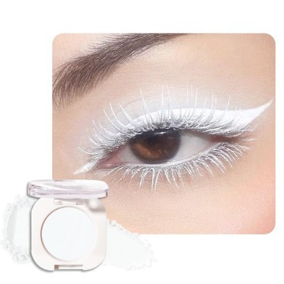 Matte White Single Eyeshadow Makeup, Neutral Cream Powde Eye Shadow for Women...