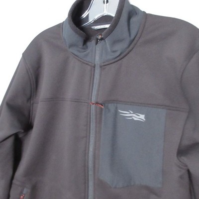 Sitka Dry Creek Fleece Jacket Large Full Zip Black Hunting Outdoor Performance