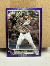 2022 Topps Chrome Update Jose Azocar USC46 Purple Refractor RC