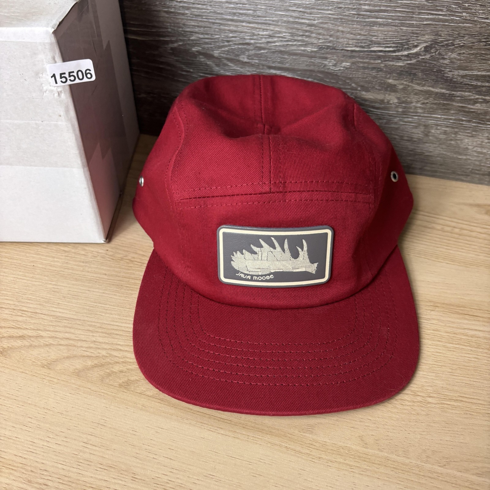 Java Moose Hat Cap Strap Back Red 5 Panel Camp Pa… - image 12