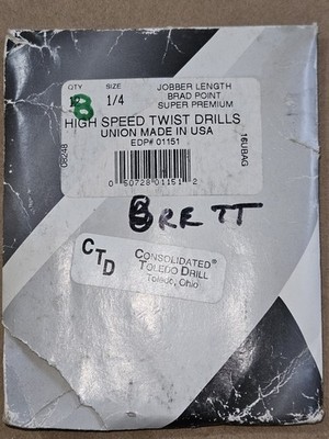   51pc LOT . High Speed Twist Drills  Made In USA  Multiple Sizes In Lot 
