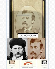 Antique, Wild, Bill Hickok CDV Card Photo. 84% Face Recognition. Ex. Rare
