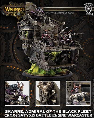 Warmachine: Cryx Skarre Admiral of the Black Fleet BATTLE ENGINE X1