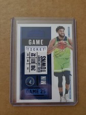 Karl-Anthony Towns 2020/21 Contenders Basketball Game Ticket Blue 08/49 Wow!