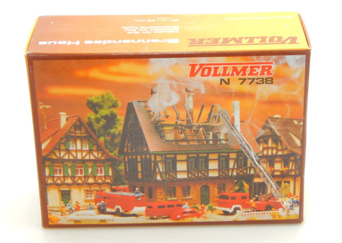 Vollmer escala N 7738 casa en llamas | Condition: Gebraucht