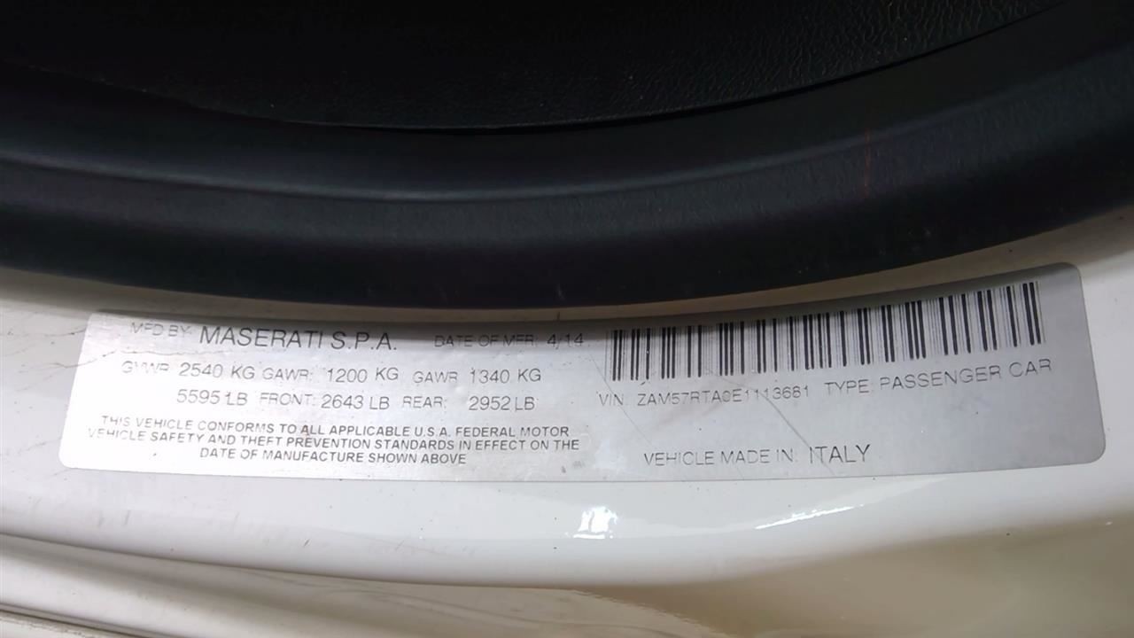 Maserati Ghibli 2014 Engine assembly P/N 6857469