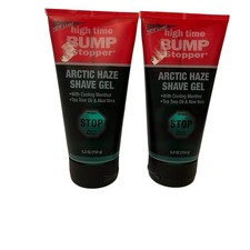 High Time Arctic Haze Shave Gel Bump Stopper 5.3oz Cooling Tea Tree Oil Lot Of 2