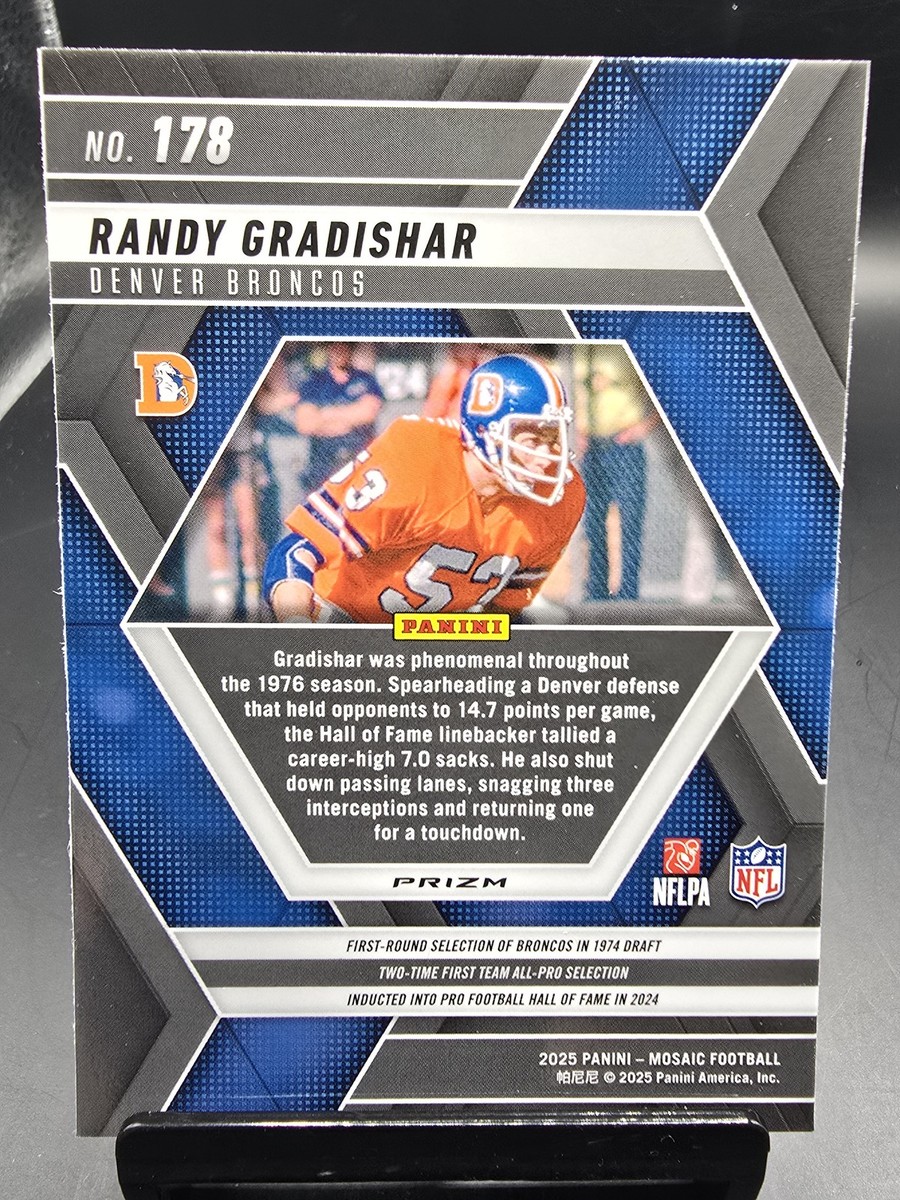 2025 Panini Mosaic #178 Randy Gradishar Mosaic Reactive Purple
