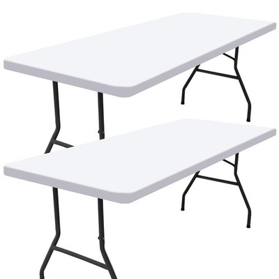 Smiry Rectangle Picnic Table Cloth 2 Pack, Waterproof Elastic Fitted Tablecloths