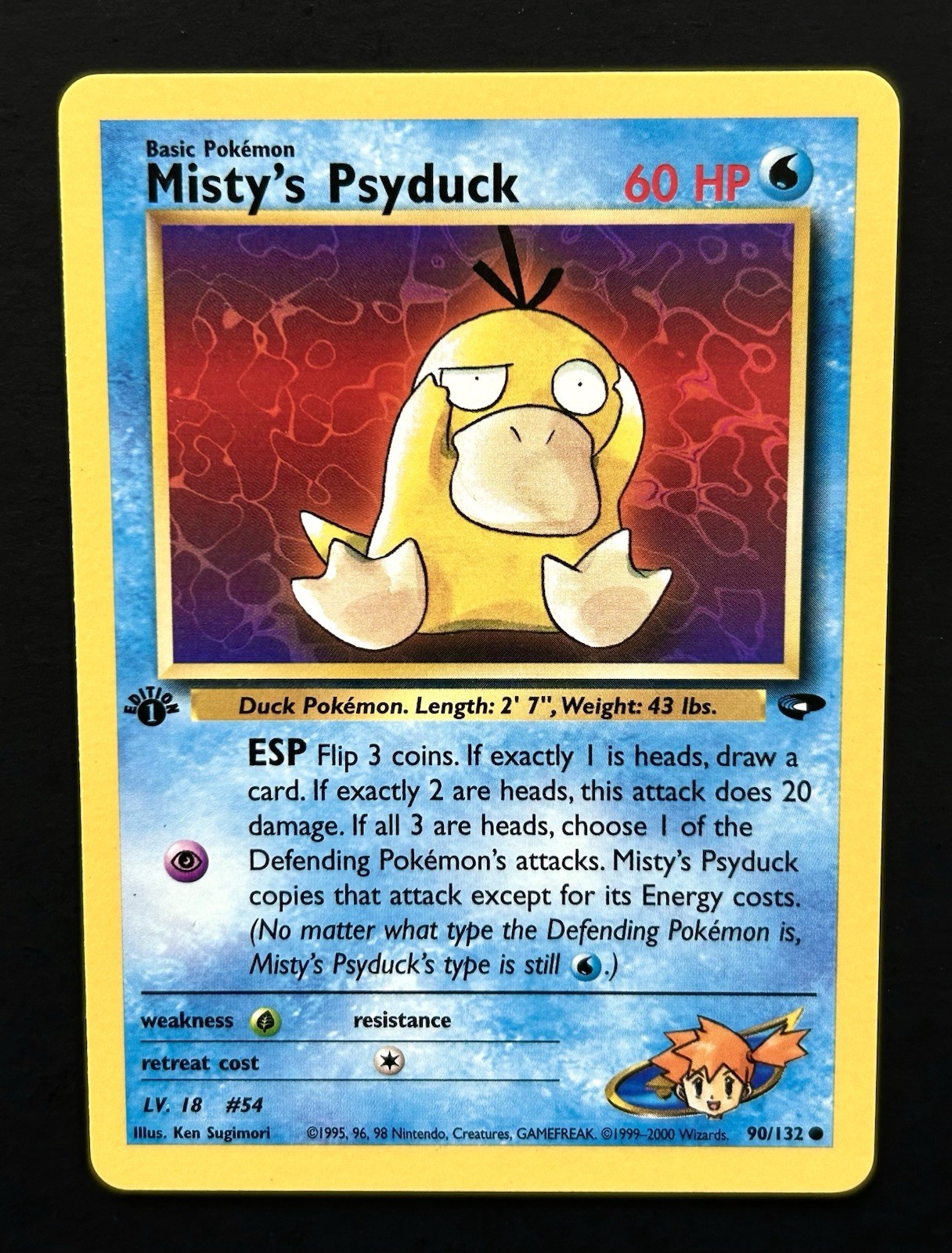 Misty's Psyduck 90/132 Gym Challenge 1st Edition - NM