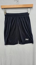 Under Armour Shorts Kids Medium Black HeatGear Moisture Wicking Running Athletic
