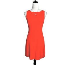 Hugo Buscati Orange Silk Sheath Mini Dress 4 | Sleeveless Minimalist Cocktail