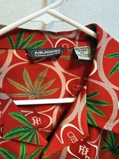RARE VINTAGE MUSSO MARIJAUNA CANNABIS LEAF SHIRT MENS XL VERY NICE! Christmas