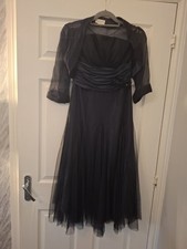 Monsoon Size 8 Ballerina Length Dress With Matching Silk Bolero Jacket