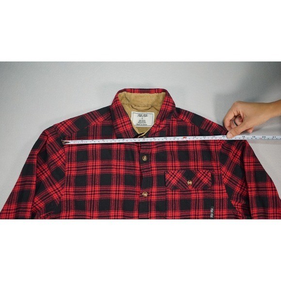 Yee Yee Red Black Buffalo Plaid Flannel Shirt Mens L Cotton Pullover Workwear image 6