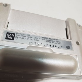 Bandai WonderSwan Console Silver Pearl White SW-001 Tested Working See Photos