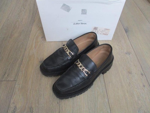 Women & Other Stories Heels Black Leather 36 #3G41