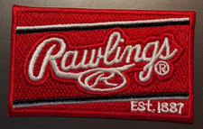 RAWLINGS IRON ON PATCH 3" X 1.75" FAST FREE SHIPPING W/ TRACKING