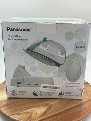 #ad #ad Panasonic Cordless Compact Steam Iron Light Charging Station NI QL300 Green New $54.97