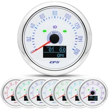 85mm GPS Speedometer 0-160MPH Tachometer 6000RPM Gauge Set for Boat Car Truck