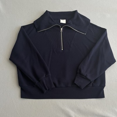 Varley Doublesoft Half Zip Sweatshirt Size XL Navy Blue (4/9)
