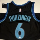 Kristaps Porzingis Signed Dallas Mavericks #6 NBA Basketball Jersey PSA COA