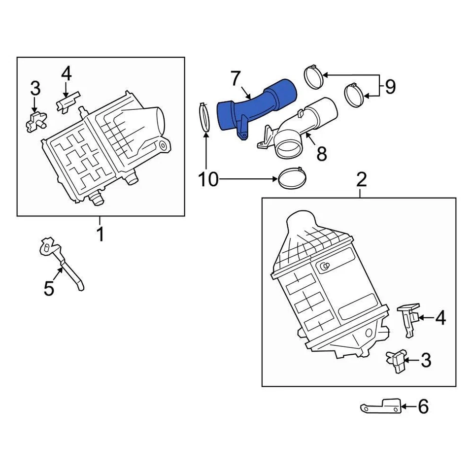 For BMW M6 Gran Coupe 2014-2019 BMW 13717843221 Right Upper Intercooler Pipe - Изображение 2 из 3