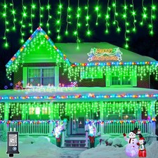 400 led icicle christmas lights outdoor - 33ft for outside 8 modes with 75
